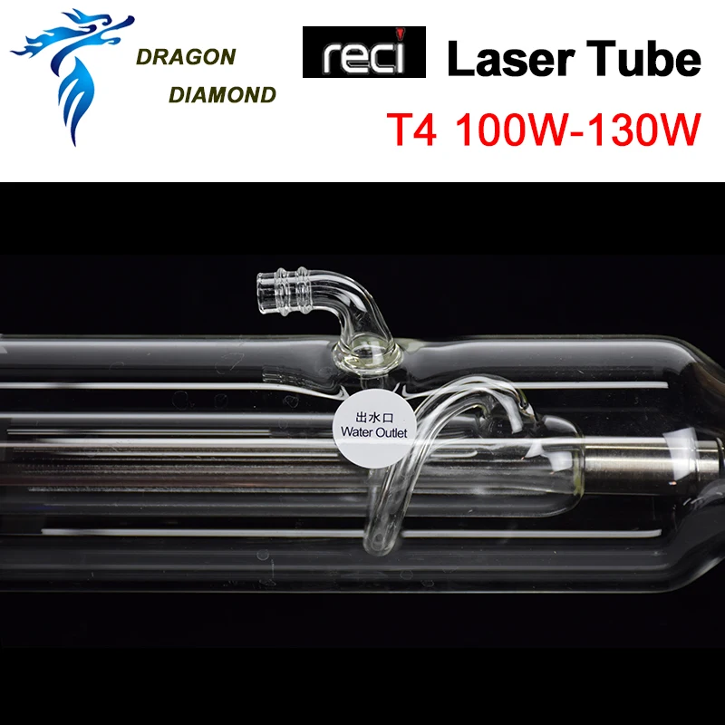 Reci T4 100 Вт-130 Вт CO2 лазерная трубка деревянная коробка длина упаковки 1400 мм диаметр. 65 мм для CO2 лазерной гравировки и резки