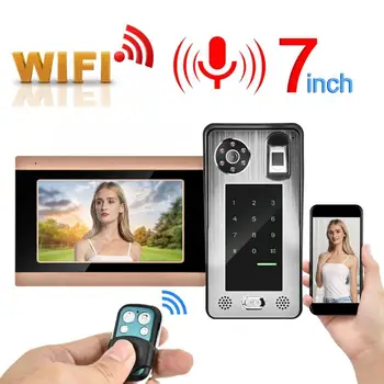 

Remote Control Fingerprint Password 7 Inch LCD Wifi Wireless Video Camera Doorbel Video Doorbell