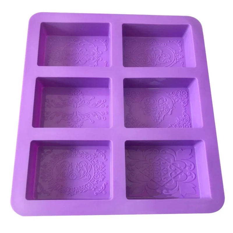 Форма для мыла овальная Прямоугольная форма силиконовая форма для помадки на торт DIY ручной работы ремесло украшения торта инструменты 6 полостей изготовление мыла