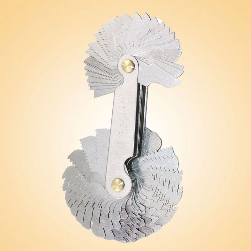 

Durable 58Pcs Iron Metric Whitworth US Screw Thread Gauge Measuring Gage