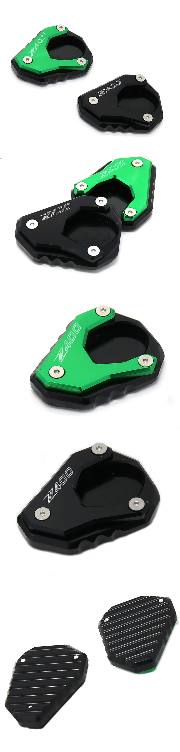 Para KAWASAKI Z400 Z Z400 2019CNC заготовка алюминиевых кикстендов пирог placa боковой soporte экстенсион