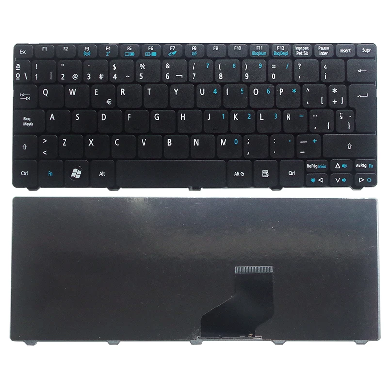 Испанская клавиатура для Acer Aspire One D255 D257 AOD257 D260 D270 521 532H 533 AO521 AO533 NAV50 Black SP Teclado |