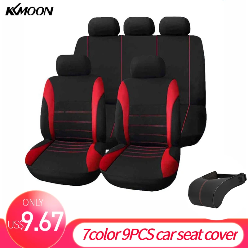 

KKMOON 7color 9PCS Universal Auto Protector Car Seat Cover Auto Interior Decoration Cushion Pad Mat styling autocovers for cars
