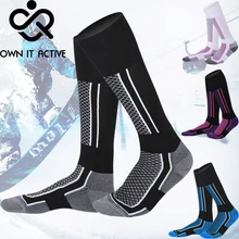 Теплые зимние лыжные спортивные носки для женщин и мужчин мужские Детские хлопковые полиэфирный чулок спортивные носки для сноуборда и катания на лыжах Нескользящие S010