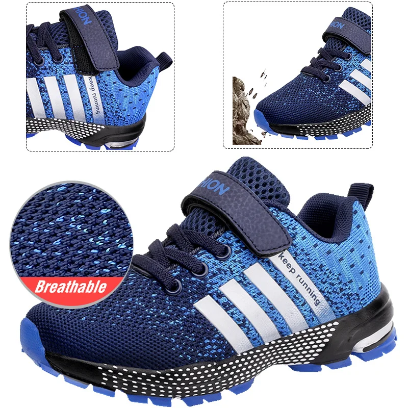 Running Shoes Children Sneakers Breathable Boys Girls Non-slip Outdoor Casual Sports Teenagers Walking