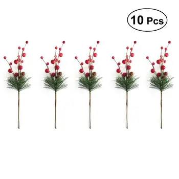 

10pcs Artificial Pine For Christmas Decorative Stimulation Small Pines Ornaments For Home Store Christmas Tree Decor Xmas A35