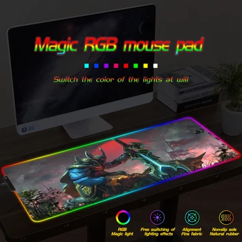 

American popular games RGB Computer Mousepad LED Backlight Gaming Mouse Pad Gamer Large Mause Pad USB for Keyboard Mice PC Mat