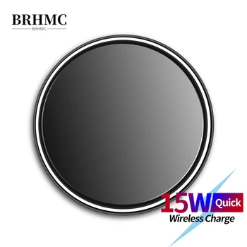 

BRHMC 15W Fast Wireless Charger For Samsung Galaxy S10 S20 S9 Note 10 9 USB Qi Charging Pad for iPhone 11 Pro XS Max XR X 8 Plus