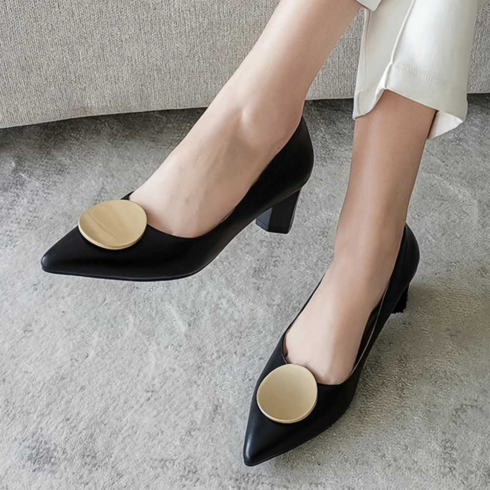

Sarairis 2020 New Fashion Square Heels Pointed Toe Concise Pumps Women Shoes Woman Slip-On Elegant Shoes Women Pumps