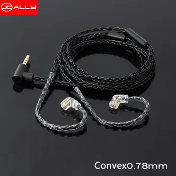 

JCALLY 5N Pure Silver Plated Earphone Upgrade Cable with Microphone 3.5mm MMCX/QDC/0.78/0.75mm 2Pin for KZ TFZ T2 CCA EDX AS16