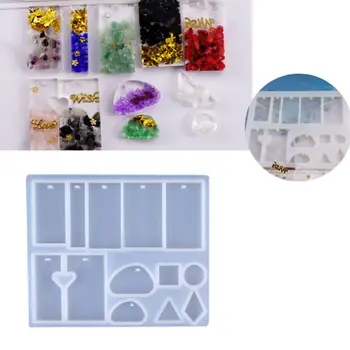 

Silicone Mold Set Simple Drop-shaped Square Triangle Irregular Pendant DIY Handmade Epoxy Molds Resin Jewelry Making