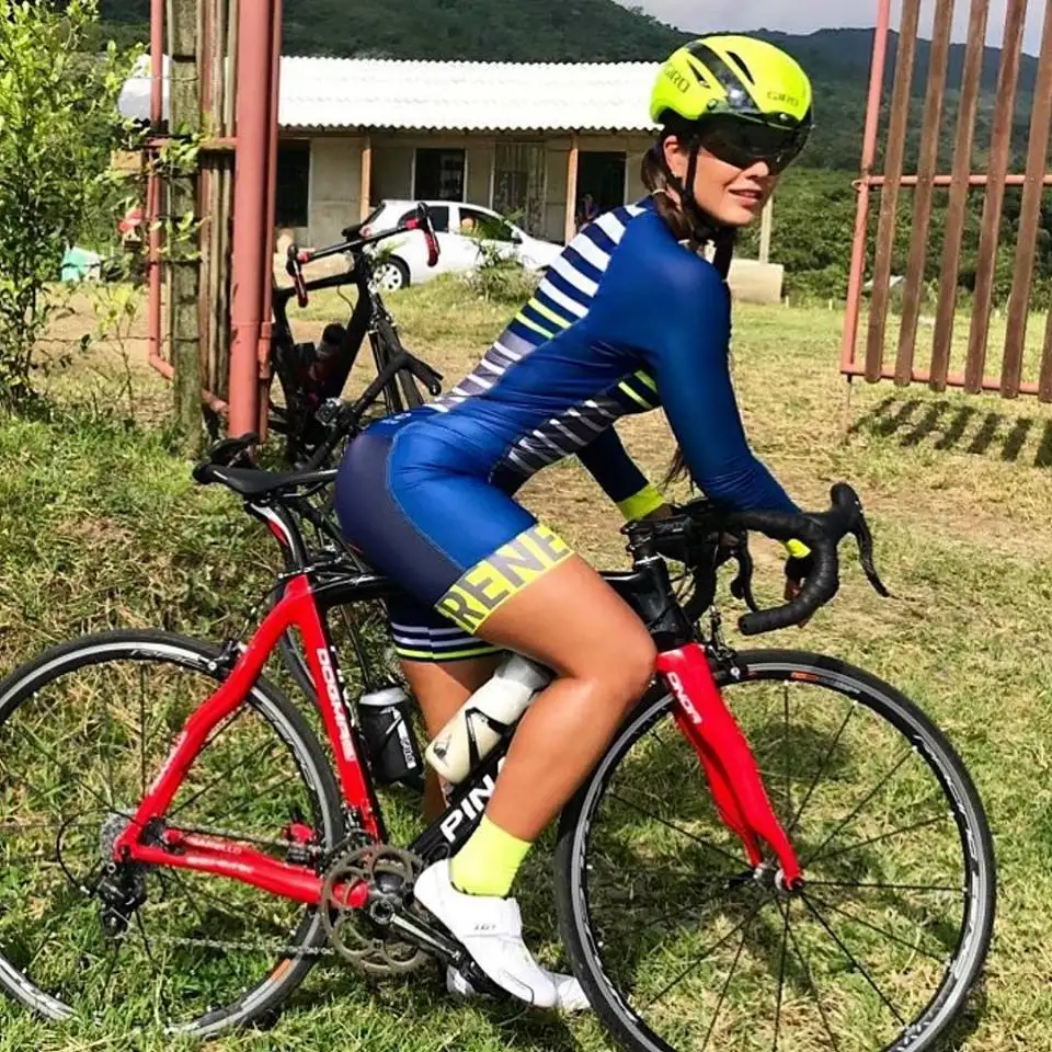 Frenesi colombia, костюм для триатлона на заказ, Женский Ретро велосипедный костюм, Ropa Ciclismo Mujer Mtb, велосипедный комбинезон - Цвет: skinsuits 1