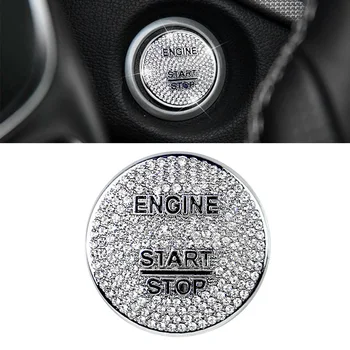 

Metal Engine Button Switch Interior 1pc Rhinestone Style For Mercedes-Benz C-Class W205