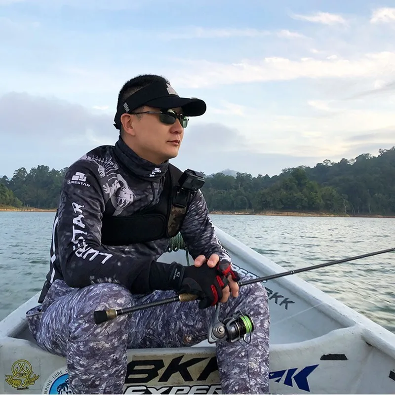 Professional Fishing Clothes Lightweight Soft Sun Clothing UV Jersey Bass Long Sleeve Black T shirt Pants Outdoor Hunting Waders