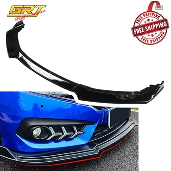 

3pcs Car Front Bumper Lip Kit Body Splitter Diffuser Protection Splitter Spoiler Black for Honda Civic 2016 2017 2018