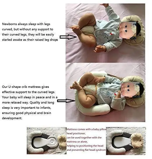 Baby Stereotypes Pillow Infant Newborn Anti-rollover Mattress Pillow For 0-5 Months Baby Sleeping Positioning Pad Cotton Pillow