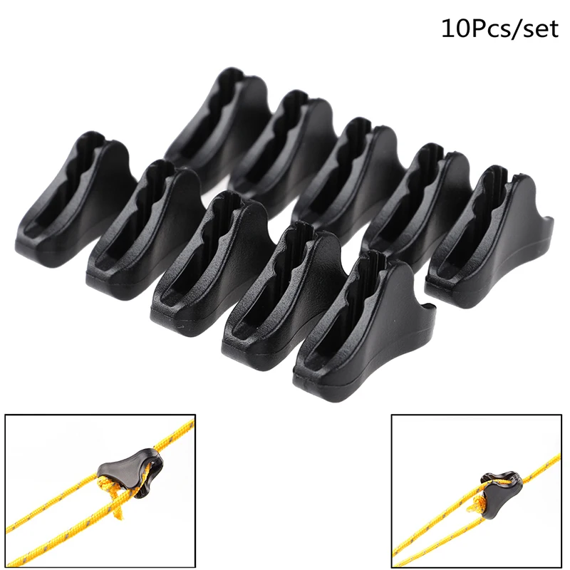10 Pcs/Set Windproof Tents Wind Rope Alligator Clip Outdoor Camping Wind Rope Clamp Awnings Plastic Clip Tents Accessories