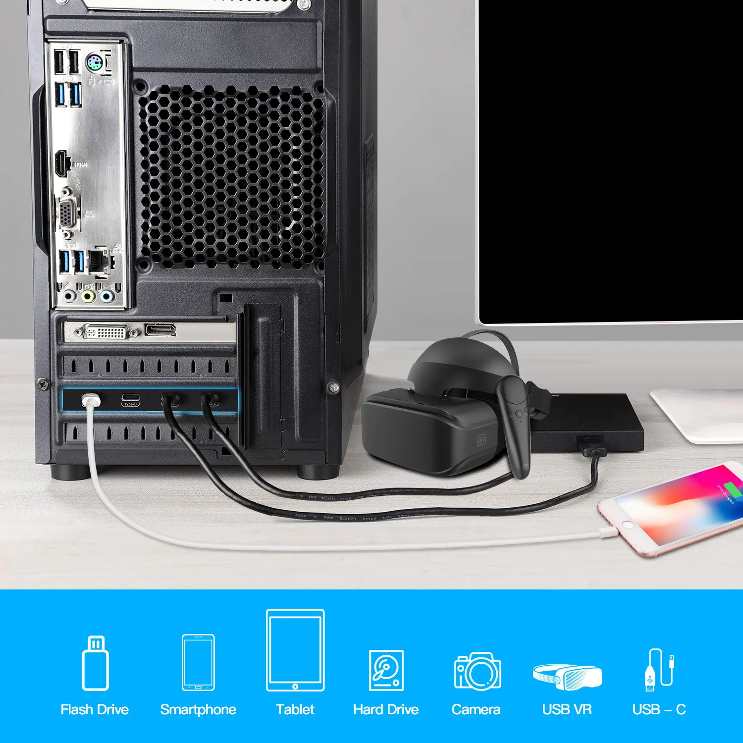 Pcie x4 para usb 3.2 gen2 cartão