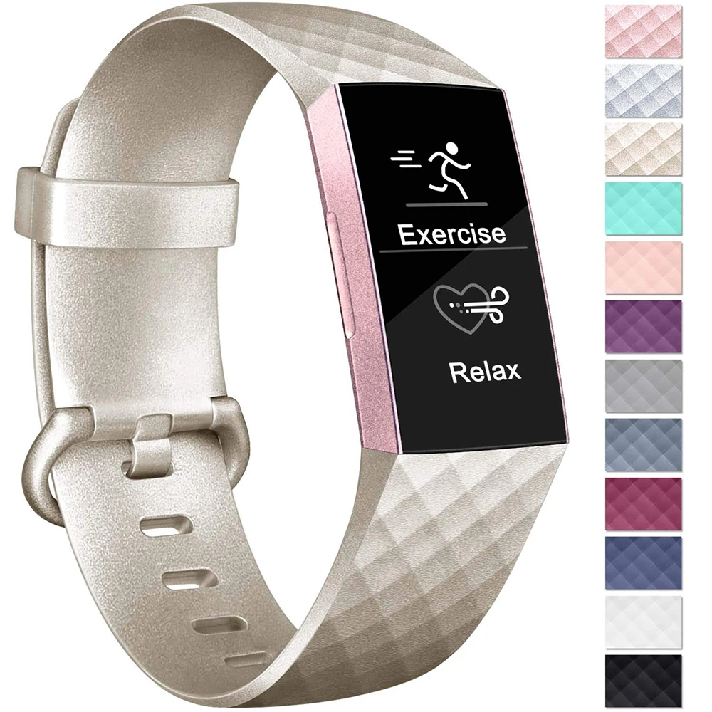 Honecumi спортивные полосы для Fitbit Charge 3 Band ТПУ Смарт часы ремешок маленький большой аксессуары браслет для Fitbit Charge 3 - Цвет: 2