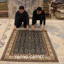 YILONG 4'x6' турецкий ковер синяя антикварная вещь ручной работы персидские ковры(LH872B4x6