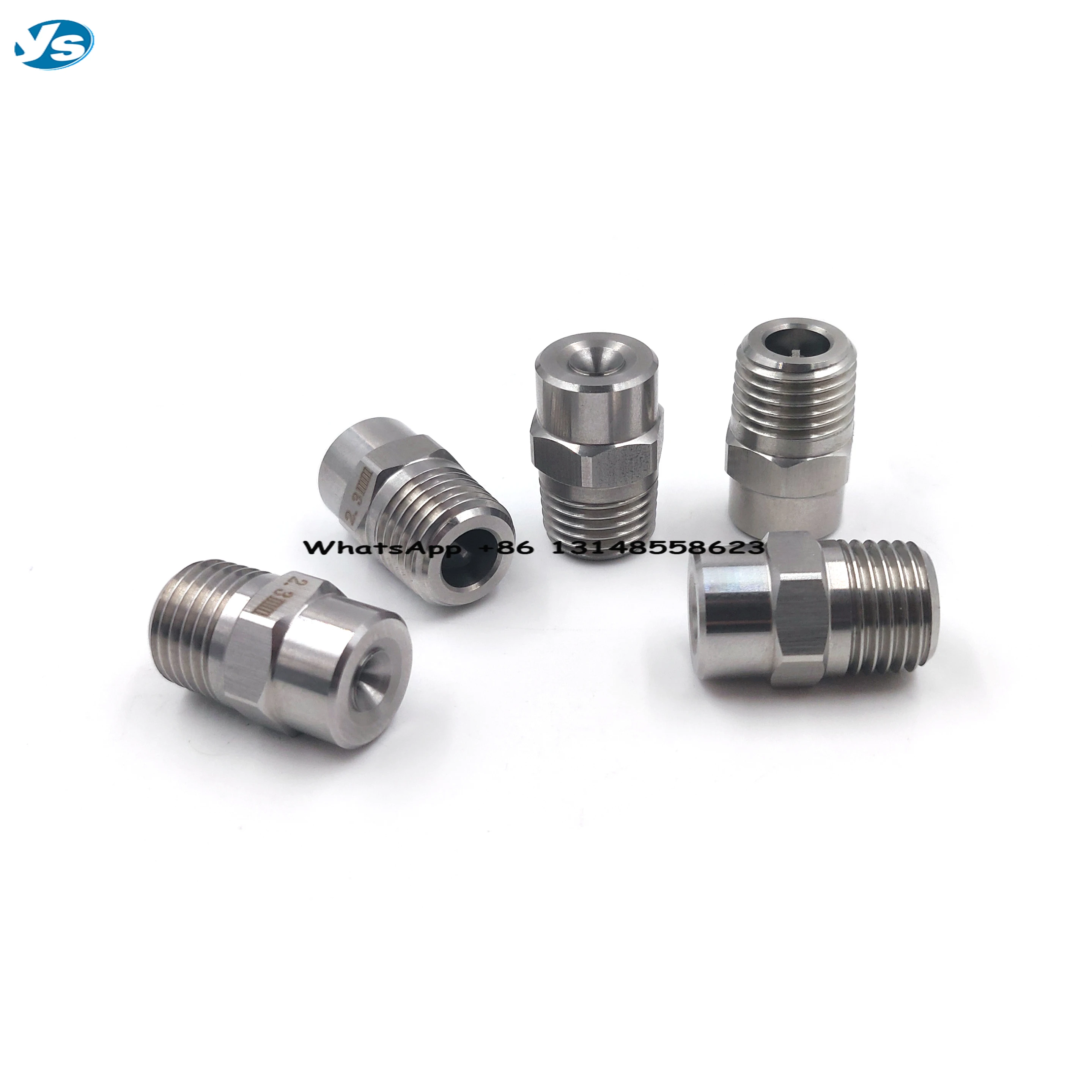 1/8" 1/4" 3/8" 1/2" 3/4" 1" BSPT 304 stainless steel wide angle water jet nozzle full cone spray nozzle 6