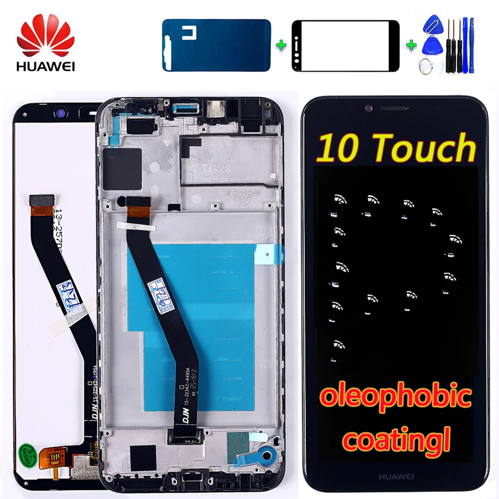 

Original LCD Display Huawei Y6 2018 / Huawei Y6 Prime 2018 Touch Screen Digitizer Assembly 10 Touchs Oleophobic coating Frame