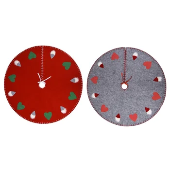 

39 Inch Christmas Tree Skirt Round Indoor Outdoor Xmas Tree Apron Floor Mat Christmas Home Party Decorations Christmas Skirt