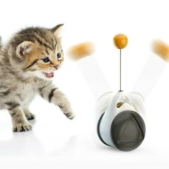 

Smart Pet Cat Toy with Wheels Automatic No Need Recharge Cat Toys Interaction with Rotating Mode PAK55