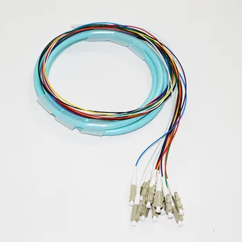 

10 Pieces 12 Cords 1.5 Meter 10Gbps 50/125 OM3/40Gbps OM4 LC UPC MM Multi Mode Bundles Optical Fiber Pigtail