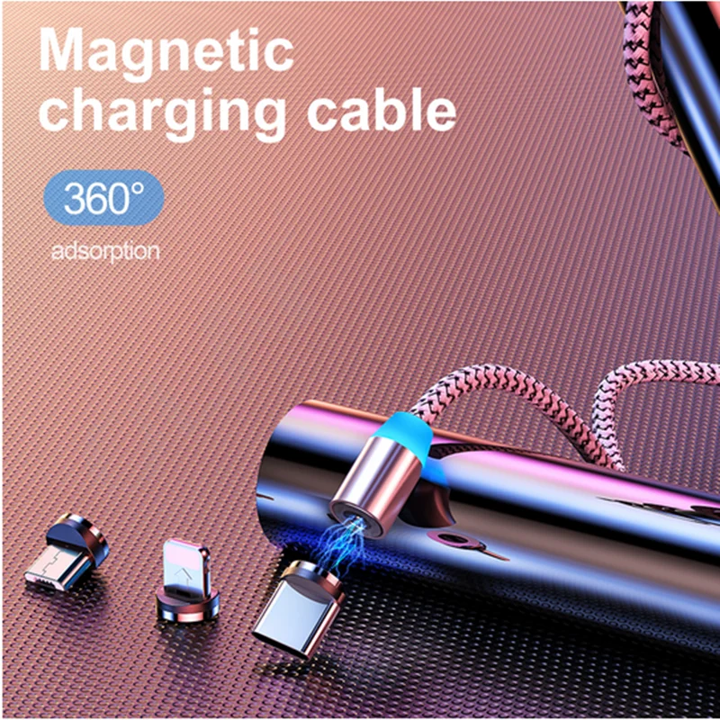 Магнитный Micro USB кабель Olaf 2 м для iPhone, samsung, Xiaomi, huawei, зарядный кабель USBType C, Магнитный зарядный провод