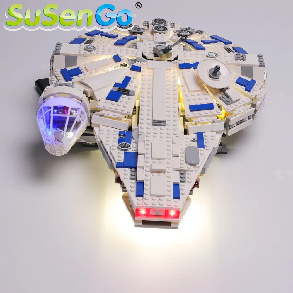 SuSenGo светодиодный светильник Набор для Story Kessel Run Millennium Block Falcon светильник ing набор совместим с 75212 05142(модель не входит в комплект