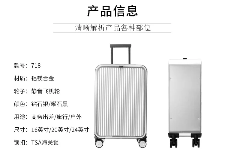 CARRYLOVE 2" 24" дюймовый Алюминиевый Чемодан TAS LOCK spinner бизнес-тележка для багажа Сумка На Колесиках