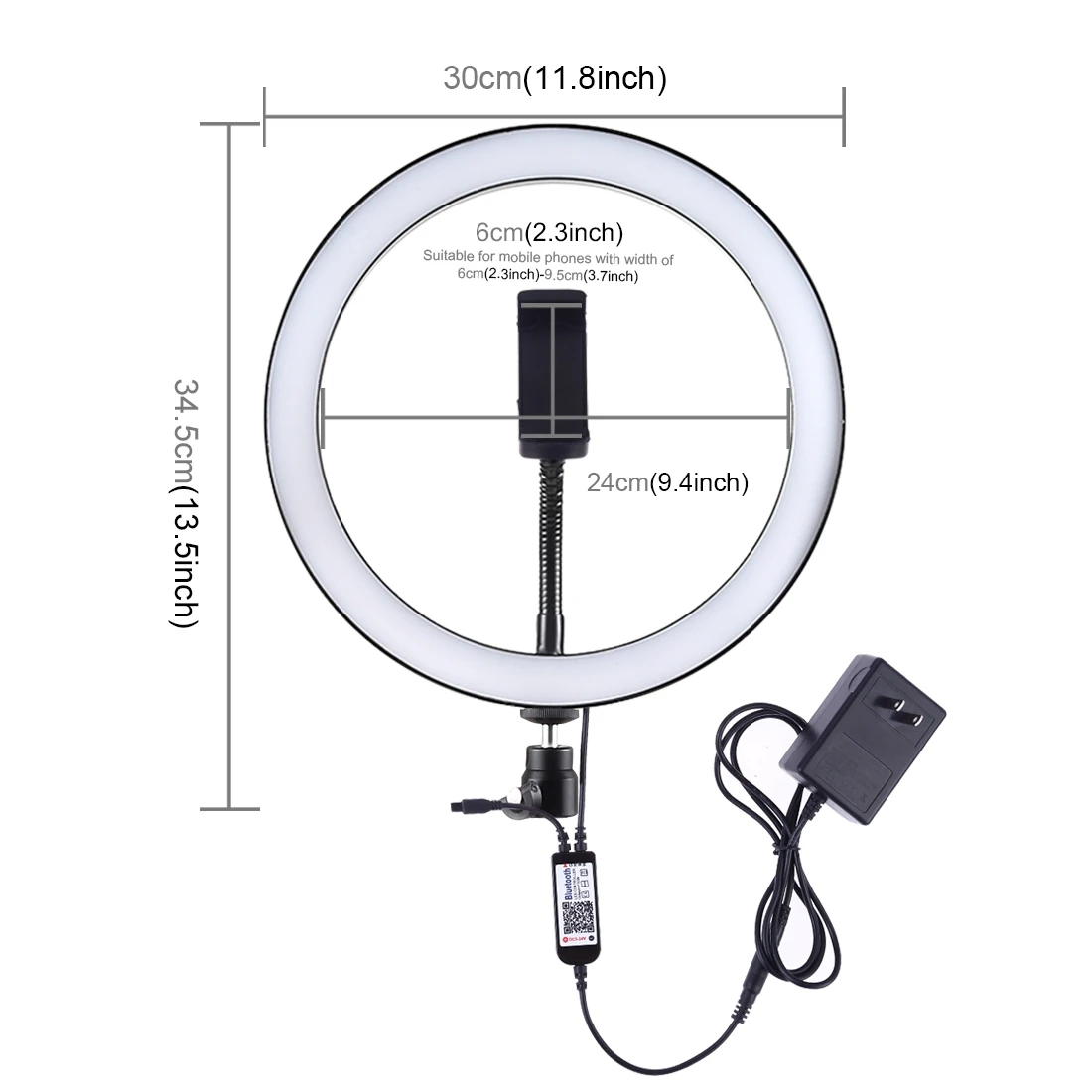 Светодиодный светильник для селфи с регулируемой яркостью 30 см фотостудии Youtube