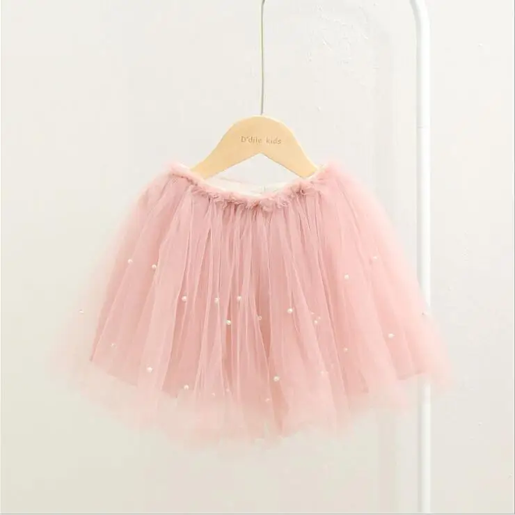 Pink Новинка года; ; юбка из вуали для девочек; Весенняя мода; дети; юбка для девочки 2-7 лет - Цвет: Pink