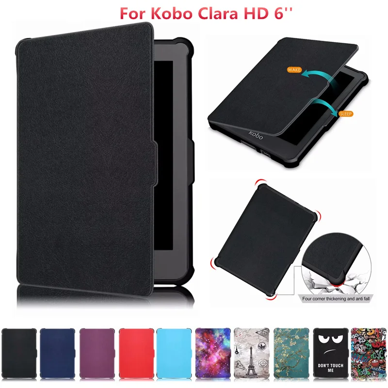 Для Kobo Clara HD ультра тонкий магнитный Смарт Стенд PU кожаный чехол для Чехол 6