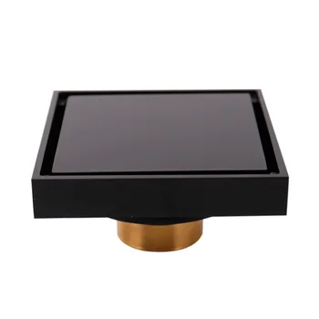

Square Shape Invisible Cover Anti-odor Insert Waste Hair Practical Brass Shower Grates Floor Drain Bathroom Durable