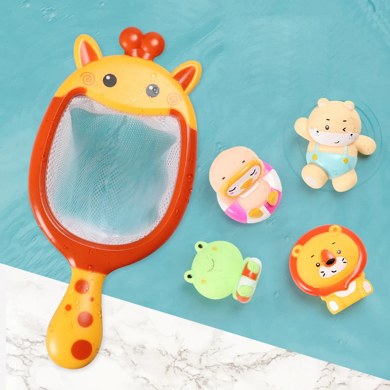 Детская игрушка для ванны, Льва, вода, спрей, сеть, рыба, жираф, детские животные, Плавающие Игрушки, Игрушки для маленьких мальчиков