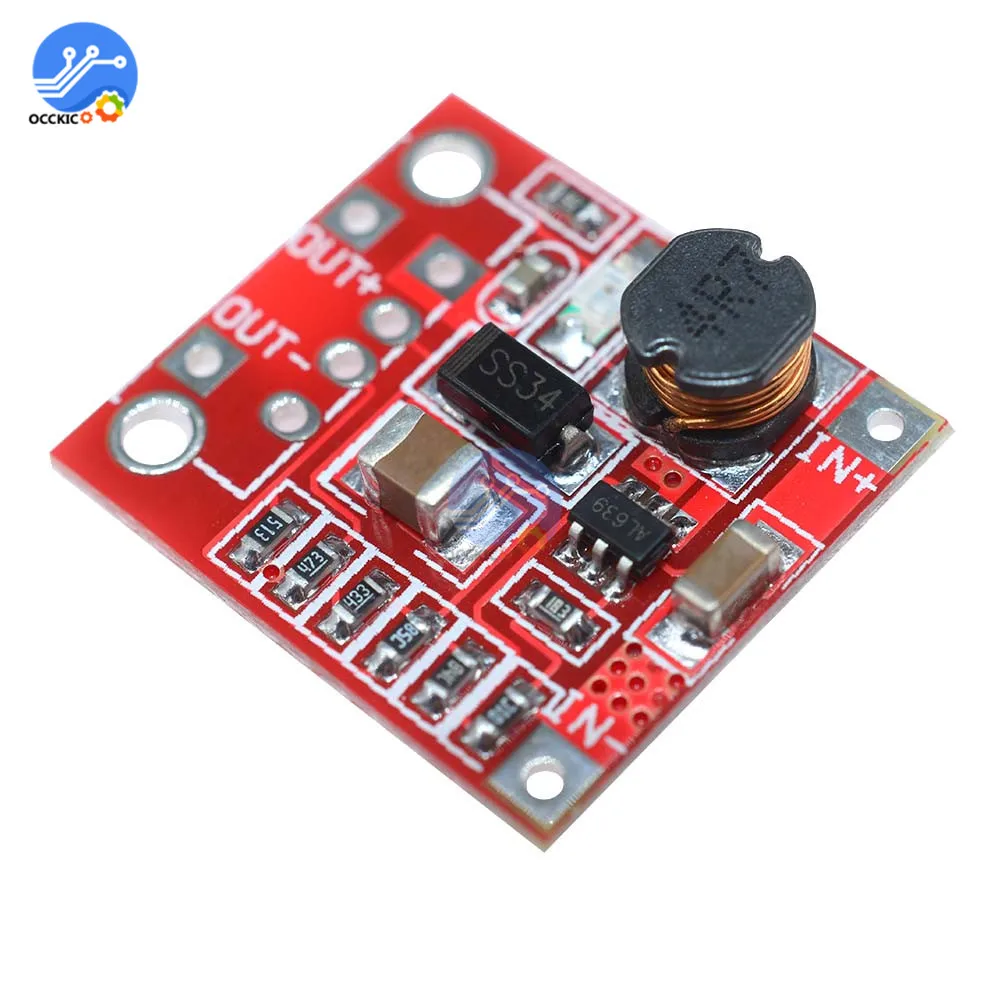 Повышающий Регулируемый преобразователь источника питания с 3 В до 5 1 А модуль