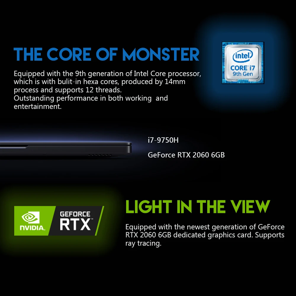 Original Xiaomi Mi Gaming Laptop 2019 Windows 10 Intel Core i7 - 9750H RTX 2060 16GB RAM 512GB SSD HDMI Notebook PC Bluetooth Original Xiaomi Mi Gaming Laptop 2019 Windows 10 Intel Core i7 - 9750H RTX 2060 16GB RAM 512GB SSD HDMI Notebook PC Bluetooth