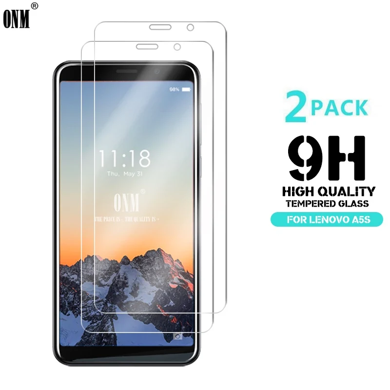 2 шт закаленное стекло для lenovo A5s протектор экрана 2.5D 9H Премиум Закаленное