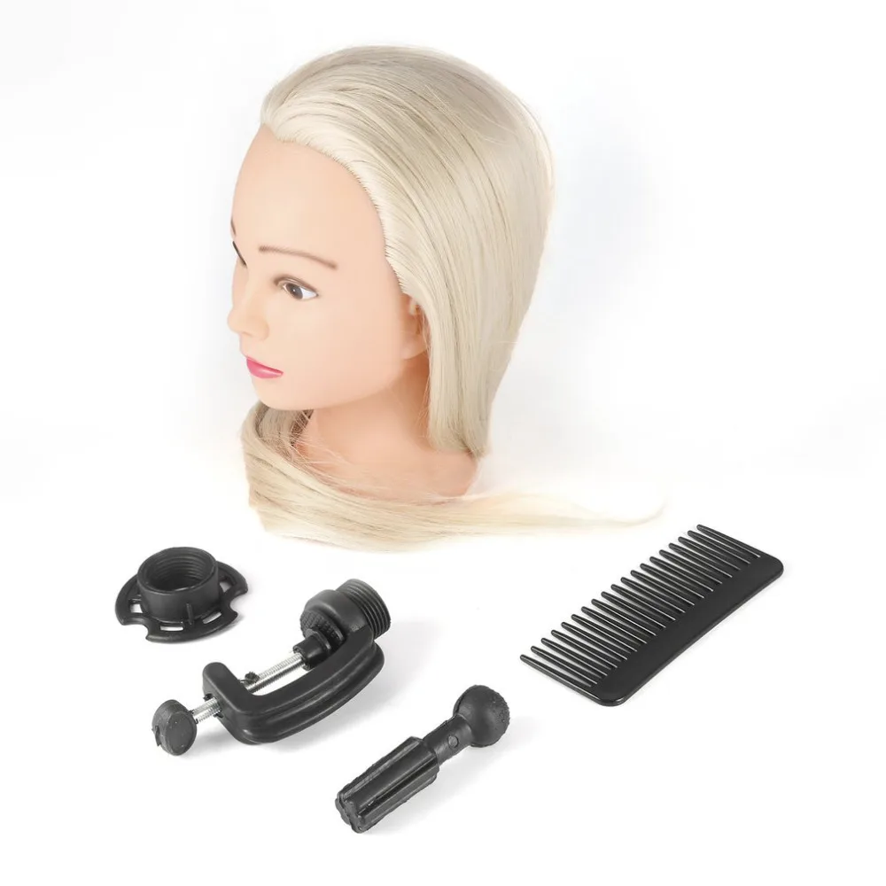 

26 inch Light Golden Training Mannequin Head Hairdressers Dummy Hairstyles Long Hair Dolls Mannequin Head For Practice Hot