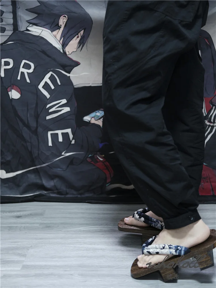 Japanischen Samurai Holz Geta Clogs Schuhe Mann Frauen Flip-Flops Sommer Slipper Anime Cosplay Schuh Unisex Sandalen – Detail 21