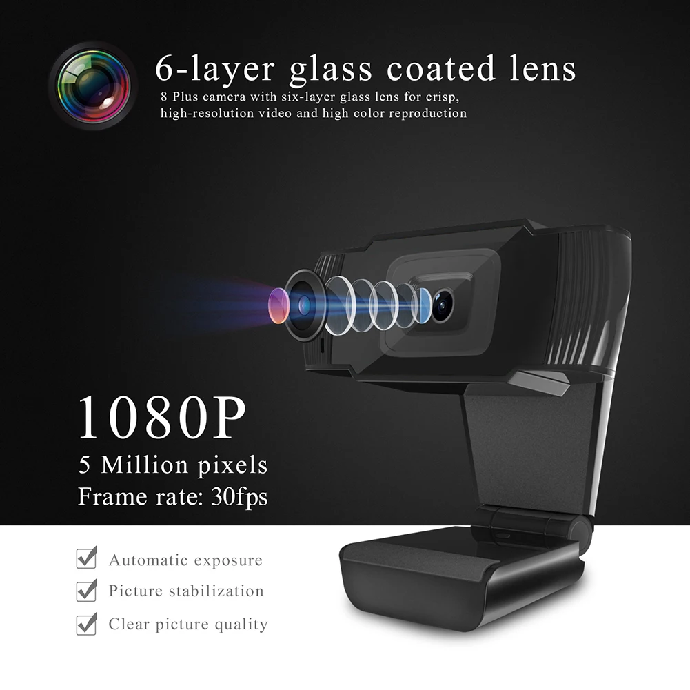 

1080P Webcam Autofocus Web Camera 5 MP support 720P 1080 Video Call Laptop Computer Peripheral Camera HD Webcams Desktop PC 2020