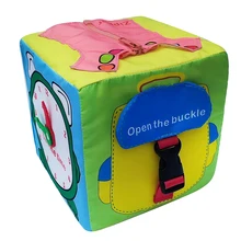 Детские развивающие учатся одевать кубик Развивающий Пазл игрушечная коробка жизнь рутинная одевать раннее развитие детство образование игрушки#40