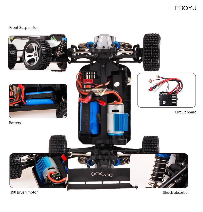 WLtoys A959A A959 A RC автомобиль 2 4 ГГц 1:18 весы 4WD 35 км/ч Высокая Скорость гоночный