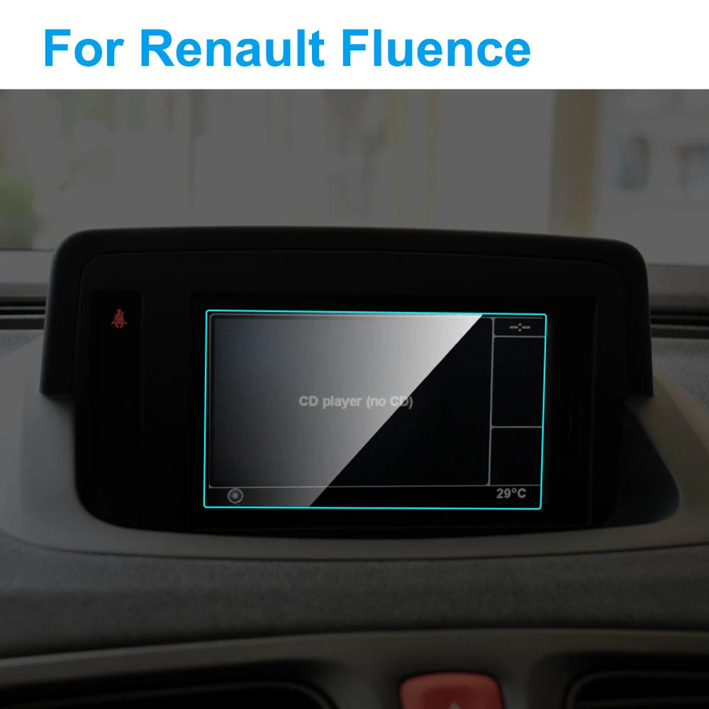 Закаленное защитное стекло для автомобильного GPS-навигатора Renault Fluence 2011-2015
