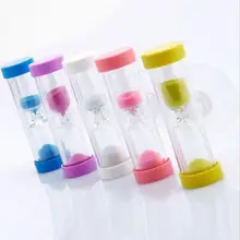 2/3 minutes Clocks Mini Hourglass Children Sand Teeth brushing Timer With Suction Cup Lead-free Creative small gifts Home Decor