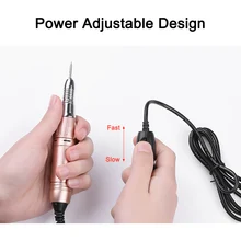 Электрическая дрель для ногтей 5000-20000 ОБ/мин Маникюр USB дизайн ногтей шлифовальная Машинка для педикюра V9-Drop