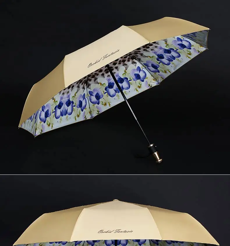 Women Automatic Umbrella Luxury Female Beautiful Windproof Strong Large Umbrella Outdoor Women Parasol Umbella Rain Gear AE50YS