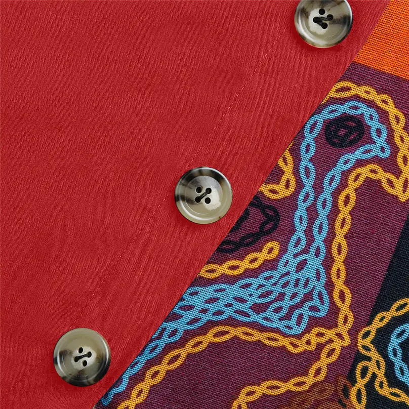 New Fashion Women Cotton Linen Dress Autumn Casual Patchwork 34 Sleeves O-Neck Button Plus Size Long Dress Women clothing 3A14 (13)